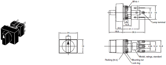 A165S / W Dimensions 2 