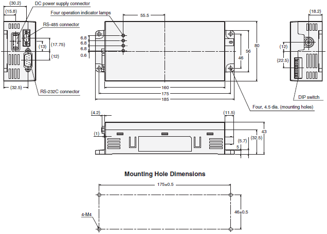 V640 Series Dimensions 5 