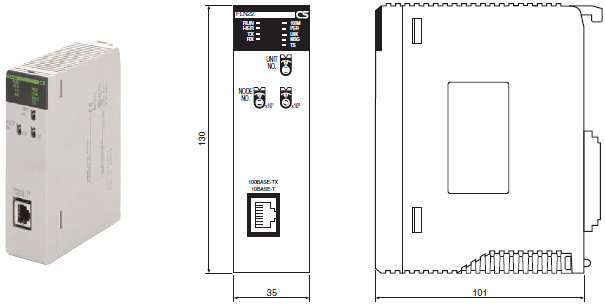 CS1W-FLN22 Dimensions 2 CS1W-FLN22_Dim