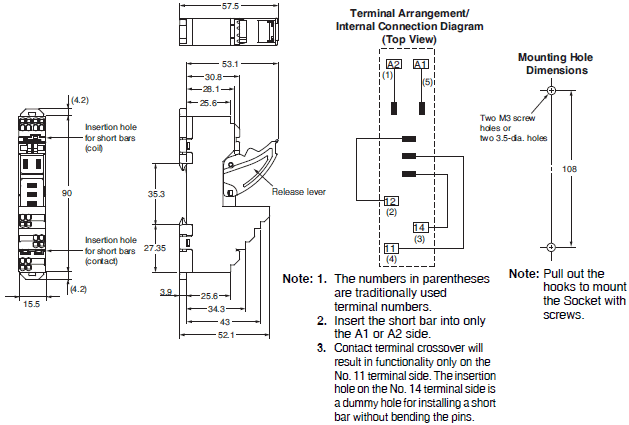 G2R-[]-S (S) Dimensions 3 