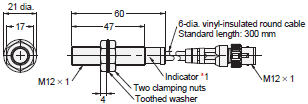 E2V-X[] Dimensions 8 