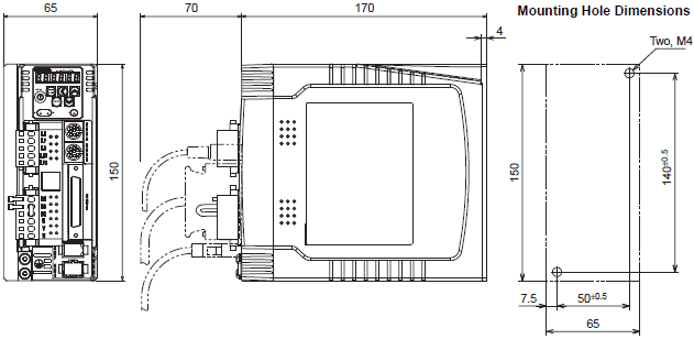 R88M-G, R88D-GT Dimensions 4 