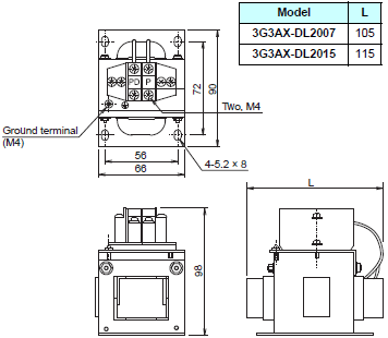 R88M-G, R88D-GT Dimensions 60 