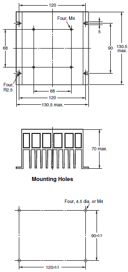 G3PE (Three-phase) Dimensions 16 