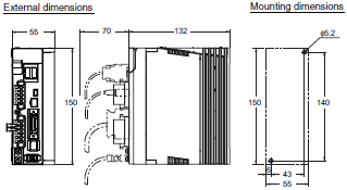 R88M-K, R88D-KN[]-ML2 Dimensions 4 