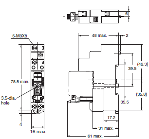 G3R-I/O Dimensions 4 