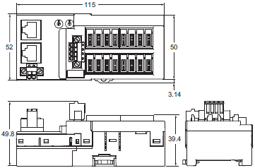 GX-[]D16[]8 / []D32[]8 Dimensions 2 