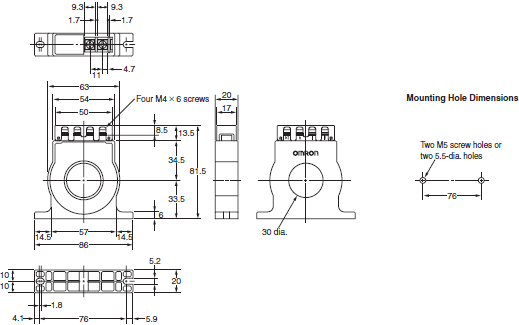 K8AK / K8DS Series Dimensions 6 