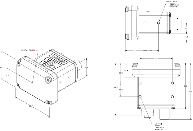 MicroHAWK V430-F / V420-F / V330-F / V320-F Dimensions 3 