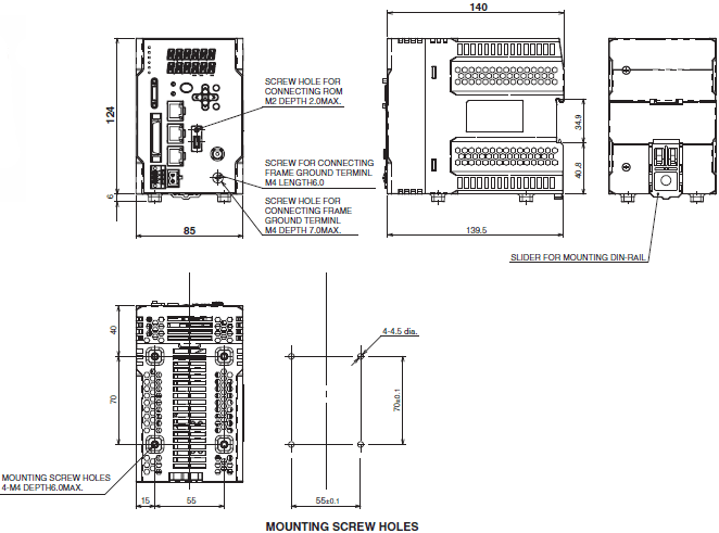 ZW-SQ Series Dimensions 3 