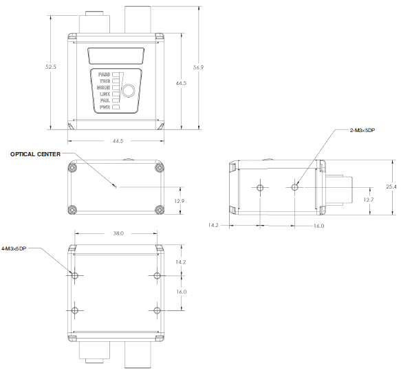 MicroHAWK F430-F / F420-F / F330-F / F320-F Dimensions 2 