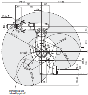 Viper 650 (EtherCAT version) Dimensions 1 