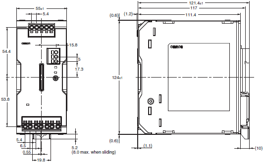 S8VK-WB Dimensions 1 