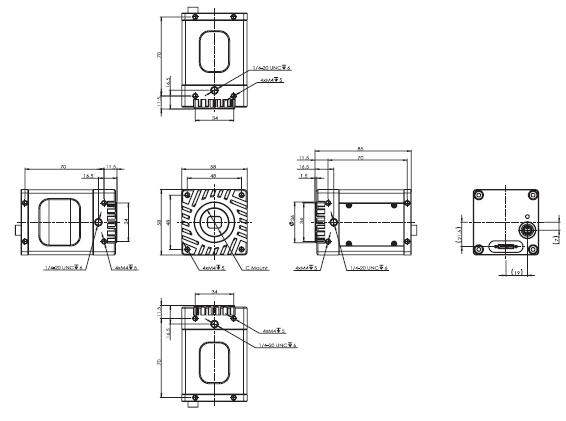 STC Series (SWIR Camera) Dimensions 3 