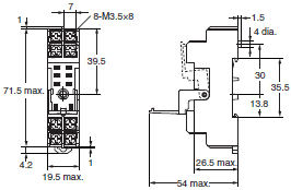 P2RFZ / P2RF, P2R, P7TF, PYFZ / PYF, PTFZ / PTF, PYD, PT, P7LF, PF, P2CF, PFA, P3G / P3GA, PL Dimensions 4 