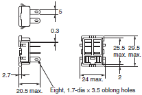 P2RFZ / P2RF, P2R, P7TF, PYFZ / PYF, PTFZ / PTF, PYD, PT, P7LF, PF, P2CF, PFA, P3G / P3GA, PL Dimensions 44 