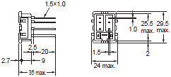 P2RFZ / P2RF, P2R, P7TF, PYFZ / PYF, PTFZ / PTF, PYD, PT, P7LF, PF, P2CF, PFA, P3G / P3GA, PL Dimensions 45 