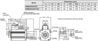 R88M-K, R88D-KN[]-ML2 Dimensions 65 