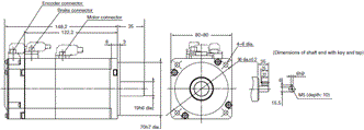 R88M-K, R88D-KN[]-ML2 Dimensions 23 